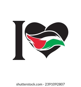 Palestine support logo icon design vector illustration,