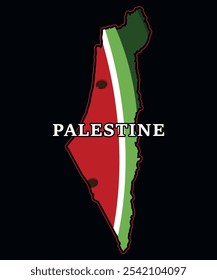 Palestina Ilustración vectorial de diseño de camiseta