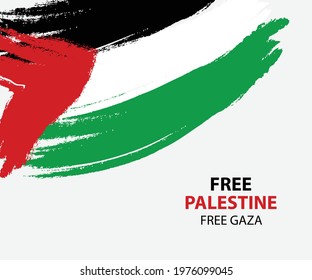 Palestine texture flag design. Free Palestine the boy stand with flag Vector illustration background. Pray for Palestine flag wallpaper, flyer, banner, t-shirt, post vector illustration
