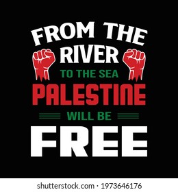 Palestine T-shirt Design. Save Gaza, Save Palestine Protest Shirt Vector.