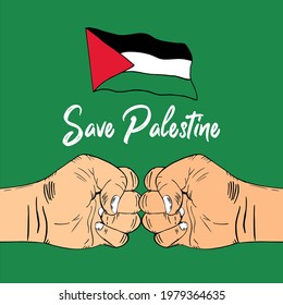 Palestine typography illustration design template vector
