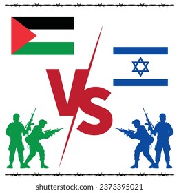 Palestine vs israel Free Palestine, Free Quds vector illustration war