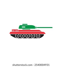 Ilustração do vetor do ícone do tanque de guerra da Palestina