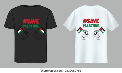 Palestina diseño de la camiseta blanca y negra. diseño de la camiseta de Palestina. Ilustración vectorial sobre fondo blanco. camiseta de Gaza . Guardar Activista, Palestina, Derechos humanos, Igualdad Camiseta, Gaza 