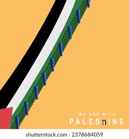 Palestine whose access was closed during the war between Palestine and Israel. sketch. illustration.