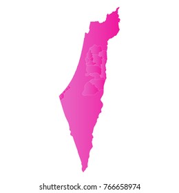 palestinemap - pink pastel graphic background . Vector illustration eps 10