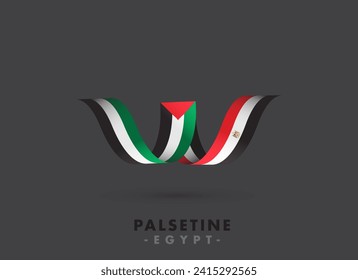 Bandera palestina y egipcia 2024 