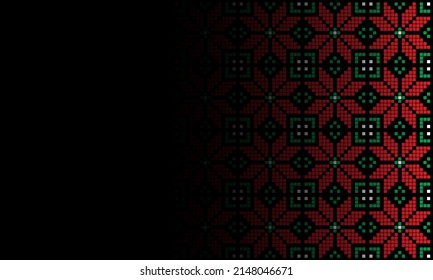 Palestinian embroidery pattern background. Great for presentations and slides. vector file.