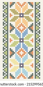 Palestinian embroidery - Tatreez - Alshaklat motif - Beit Lahem 