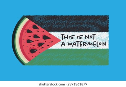 Palestinian flag this is not a watermelon