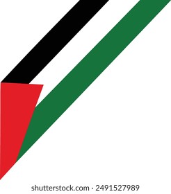 Palestinian Flag Tilted In National Colors