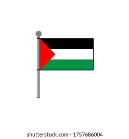 Palestinian flag vector design template illustration