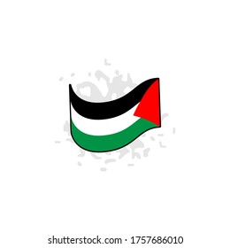 Palestinian flag vector design template illustration