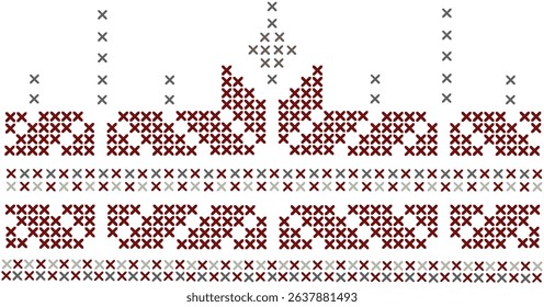 Palestinian Jordanian cross stitch pattern border 