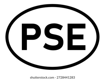 Vector del icono del PSE del código de país de los Territorios Palestinos en un fondo blanco
Icono de la etiqueta engomada oval de la abreviatura del código de Country en un fondo blanco
