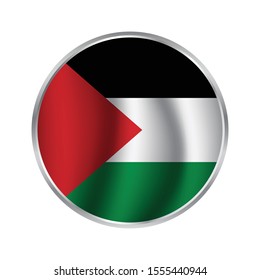 Palestinian Territories flag, official colors and proportion correctly. National Palestinian flag. Vector illustration.