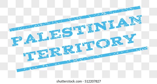 Palestinian Territory watermark stamp. Text tag between parallel lines with grunge design style. Rubber seal stamp with unclean texture.