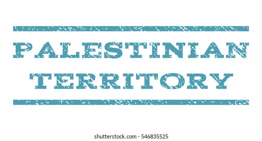 Palestinian Territory watermark stamp. Text caption between horizontal parallel lines with grunge design style. Rubber seal stamp with dirty texture.