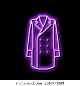 paletot outerwear male neon light sign vector. paletot outerwear male sign. isolated symbol illustration