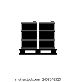 Palette Barrels Oil flat vector icon. Simple solid symbol isolated on white background. Palette Barrels Oil sign design template for web and mobile UI element