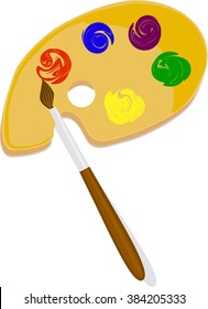 Palette and brush