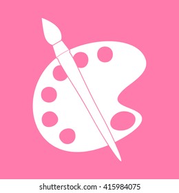 Palette and brush sign