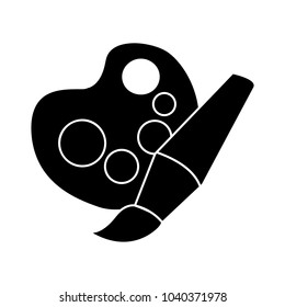 palette brush vector symbol