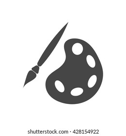 Palette and brushes icon.