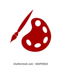 Palette and brushes icon.
