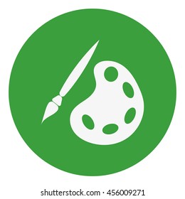 
Palette and brushes icon.