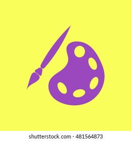 
Palette and brushes icon.