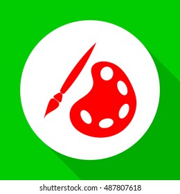 Palette and brushes icon.