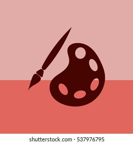 
Palette and brushes icon.
