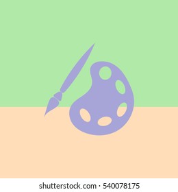 Palette and brushes icon.