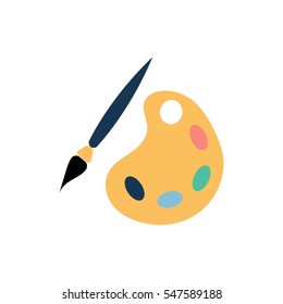 
Palette and brushes icon.