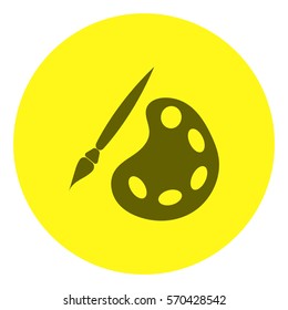 Palette and brushes icon.