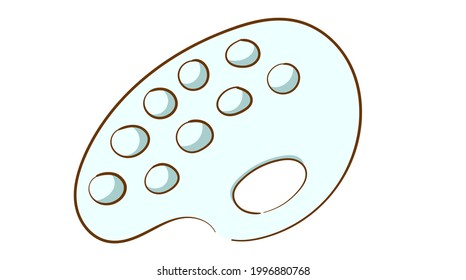 palette in cartoon style, isolated on a white background