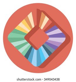 palette circle icon with shadow