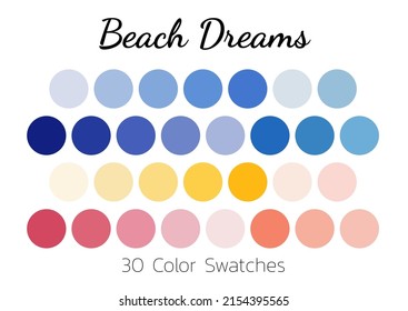 palette collection, swatch color, flat vector illustration