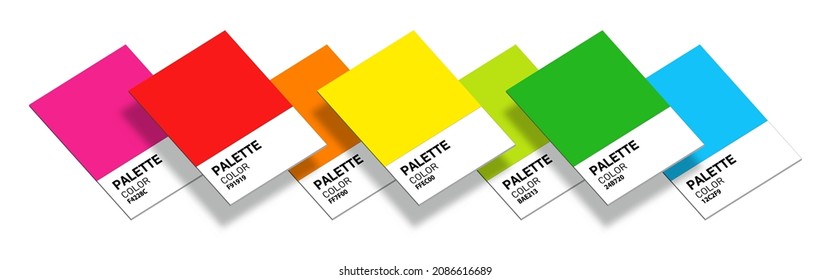 Palette color 3d effect in vector format