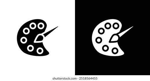 palette color icon Flat fill set collection