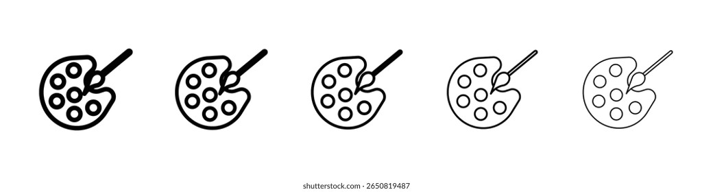 ícone de cor da paleta vetor isolado no fundo branco definido