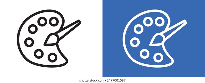 palette color icon logo sign set vector outline