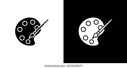 palette color icon Outline sign symbol set