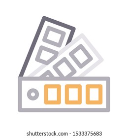 palette color line vector icon