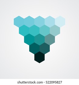 Palette Color Polygon Blue