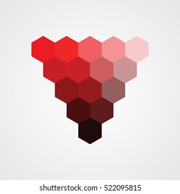 Palette Color Polygon Red