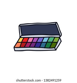 palette of colors doodle icon