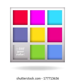 Palette of colors vector