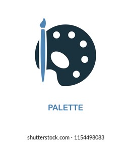 Palette creative icon. Simple element illustration. Palette concept symbol design from education collection. Can be used for web, mobile and print. web design, apps, software, print.